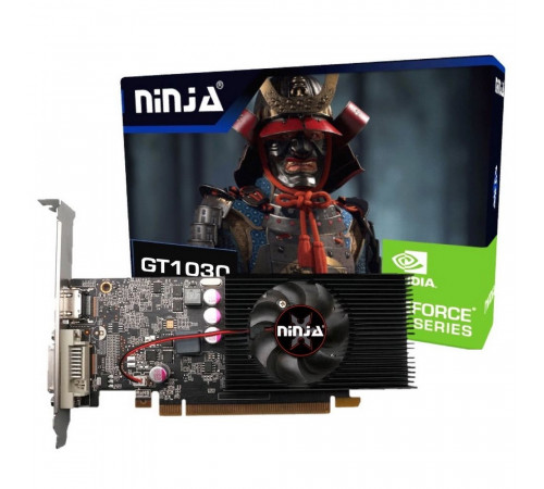 Видеокарта Ninja GT1030 4GB 64bit DDR4 DVI HDMI 1FAN LP RTL