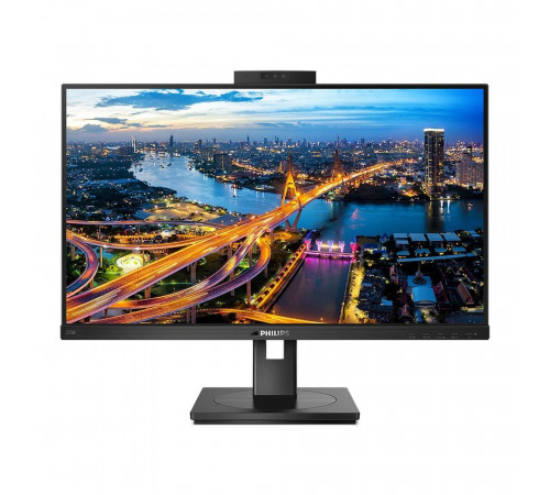 Монитор 27" PHILIPS 275B1H  IPS, 2560x1440, 75Hz, 4ms, 350сd/m, 1000:1 | HDMI(1.4), DVI, DP(1.2),  4xUSB 3.2 | HAS, Pivot, Swivel, InPSU, Speakers, Cam, Vesa 100, Black