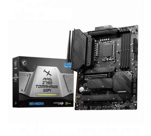 Материнская плата MSI MAG Z790 TOMAHAWK WIFI Z790, LGA1700, 4*DDR5, 2*PCIEx16, 1*PCIEx1, 4*M.2, 3*TypeC, 4*USB3.2Gen2, 6*USB3.2Gen1, 4*USB2.0, 7*SATA3.0, 2.5G, DP, HDMI, ATX, RTL