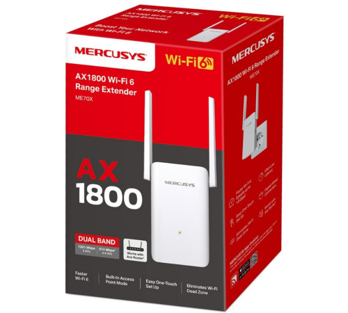 Усилитель/повторитель Wi-Fi сигнала Mercusys ME70X