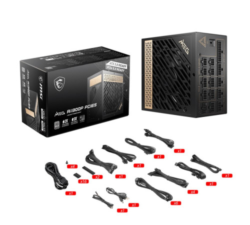 Блок питания 1300 Вт MSI MEG Ai1300P PCIE5, черный