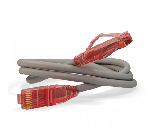 Патч-корд Hyperline U/UTP, Cat.5e, LSZH, 0.5 м, серый