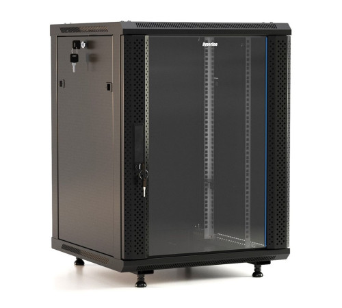 Шкаф Hyperline TWB-FC-1866-GP-RAL9004, черный