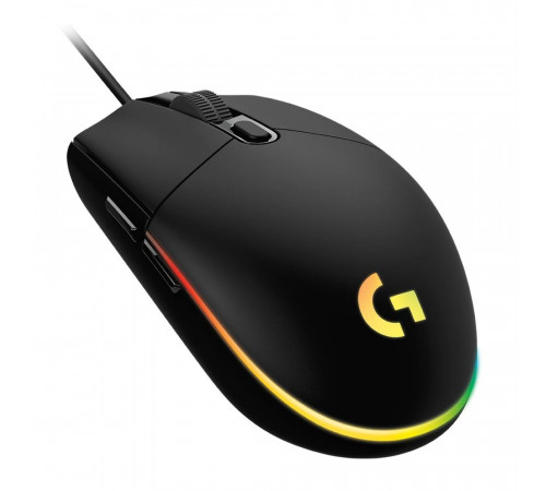 Мышь игровая Logitech G102 LIGHTSYNC Black |910-005808| черная, оптическая, 200-8000dpi, 2.1м USB 2.0, 6 программируемых кнопок, RGB подсветка, под обе руки