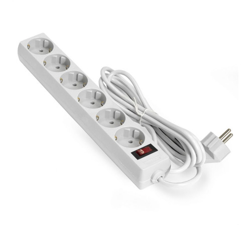 Сетевой фильтр ExeGate SP-6-1.5W, 6 розеток, 1.5 м, белый