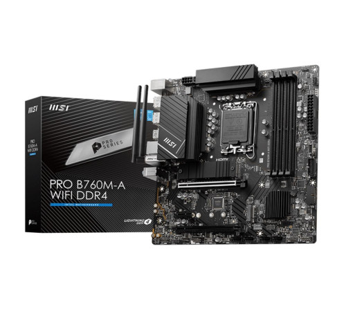 Материнская плата MSI PRO B760M-A WIFI DDR4 (LGA1700)