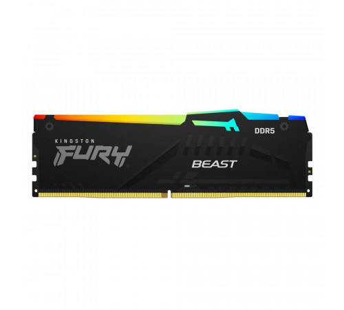 Модуль памяти Kingston 16GBDDR5 5600 DIMM FURY Beast RGB XMP Gaming Memory KF556C40BBA-16 Non-ECC,  CL40, 1.25V, 1RX8 40-40-40  288-pin 16Gbit, RTL