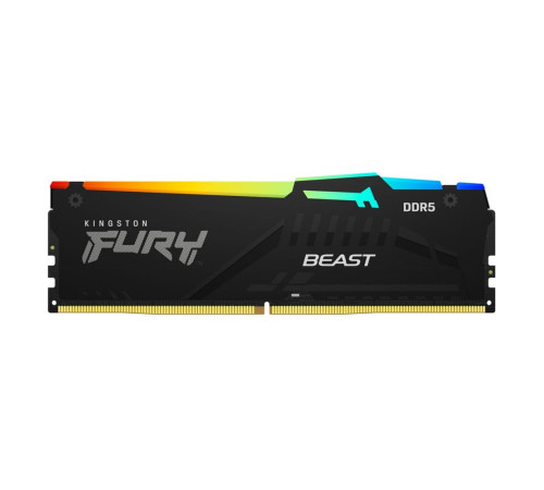 Модуль оперативной памяти Kingston 16GB FURY Beast Black XMP DDR5 5200Mhz DIMM, CL40, 1.25V, 1RX8 40-40-40  288-pin 16Gbit, RTL