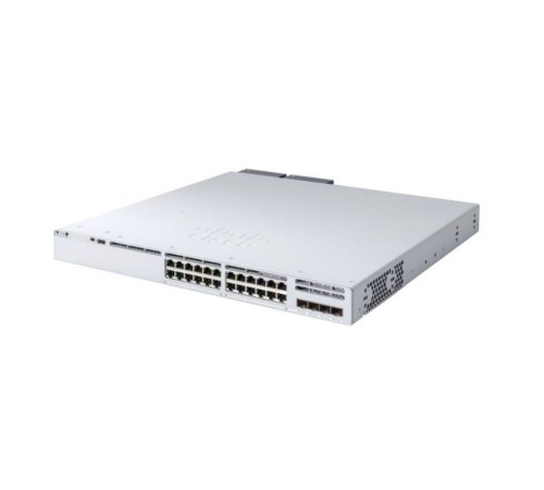 Коммутатор CISCO Catalyst 9300 (C9300L-24P-4X-E), серебристый