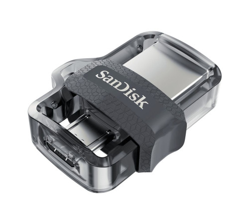 USB накопитель 64GB SanDisk Ultra Dual Drive m3.0, USB 3.2, черный/серебристый