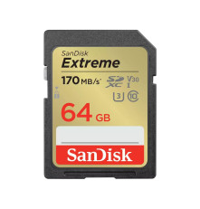 Карта памяти 64GB SDXC SanDisk Extreme SDSDXV2-064G-GNCIN Class 10 UHS-I U3