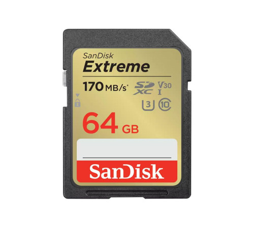 Карта памяти 64GB SDXC SanDisk Extreme SDSDXV2-064G-GNCIN Class 10 UHS-I U3