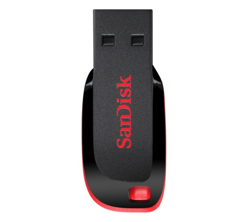 USB накопитель 32GB SanDisk Cruzer Blade, USB 2.0, черный/красный
