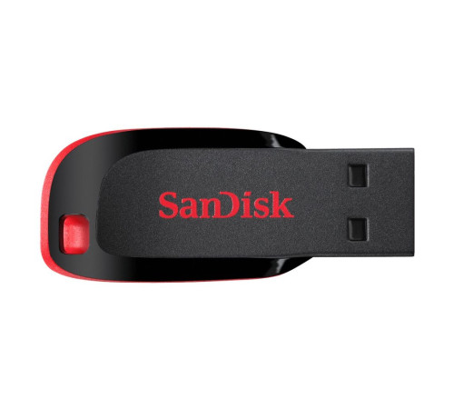 USB накопитель 64GB SanDisk Cruzer Blade USB 2.0, черный/красный