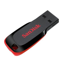 USB накопитель 128GB SanDisk Cruzer Blade USB 2.0, черный/красный