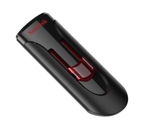 USB накопитель 64GB SanDisk Cruzer Glide 3.0, USB 3.2, черный/красный