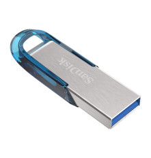 USB накопитель 64GB SanDisk Ultra Flair USB 3.2 Gen 1, синий/серебристый