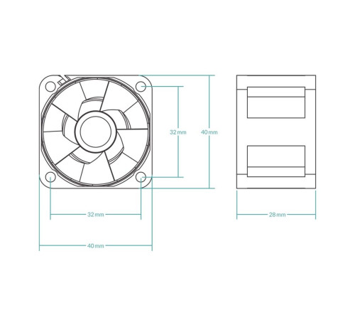 Вентилятор для корпуса Arctic Cooling S4028-15K, черный (комплект 5 шт.)