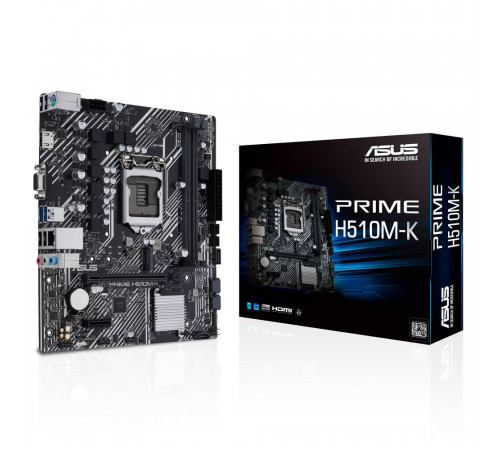 Материнская плата ASUS PRIME H510M-K R2.0 LGA1200 mATX 2xDDR4 PCIEx16 PCIEx1 M.2 HDMI VGA GLAN