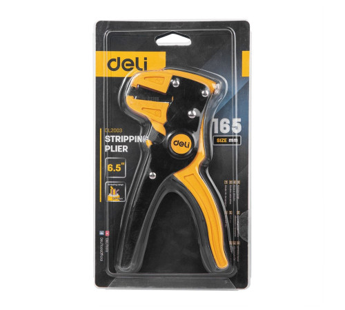 Автоматические клещи (стриппер) Deli DL2003 для снятия изоляции, 180мм, диапазон зачистки 0,5-6 мм