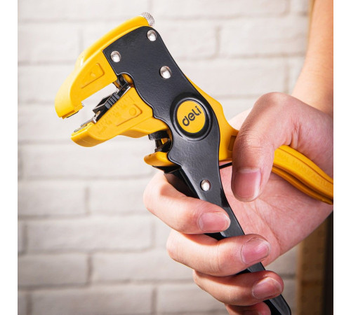 Автоматические клещи (стриппер) Deli DL2003 для снятия изоляции, 180мм, диапазон зачистки 0,5-6 мм