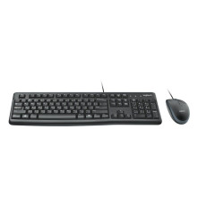 Комплект (клавиатура/мышь) проводной Logitech MK120, черный