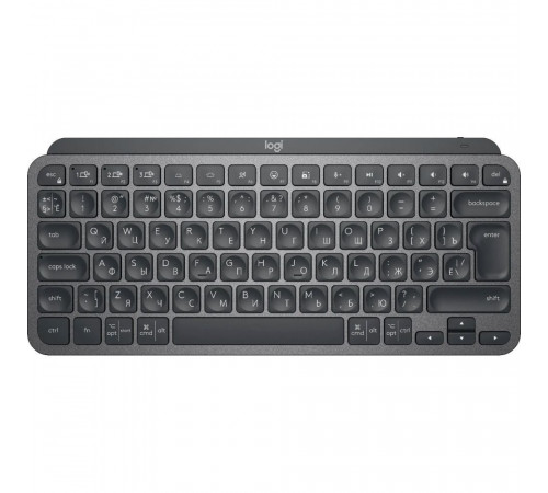 Клавиатура беспроводная Logitech MX Keys Mini Graphite |920-010501| Компактная, черная, Bluetooth LE/Logi Bolt, автоматическая подсветка, встроенная батарея, Type-C коннектор, кабель Type-C - Type-A в комплекте