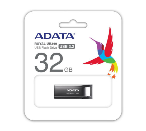 USB накопитель 32GB ADATA UR340 USB 3.2 Gen1, черный