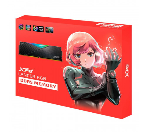 Модуль памяти ADATA 32GB DDR5 6400 DIMM XPG Lancer RGB CL32-39-39, Non-ECC, 1.35V, 2 x 16GB, RT(AX5U6400C3216G-DCLARBK)