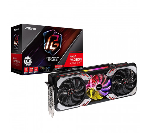 Видеокарта ASRock RX6950XT PHANTOM GAMING OC 16GB, GDDR6/256-bit