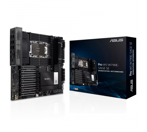Материнская плата ASUS PRO WS W790E-SAGE SE LGA4677 EEB 8xDDR5 7xPCIEx16 3xM.2 2xUSB-C VGA GLAN 10GLAN