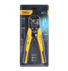 Инструмент обжимной (стриппер) Deli DL2018 многофункциональный для зачистки проводов 3-в-1, 175мм, диапазон зачистки 0,6-2,6 мм
