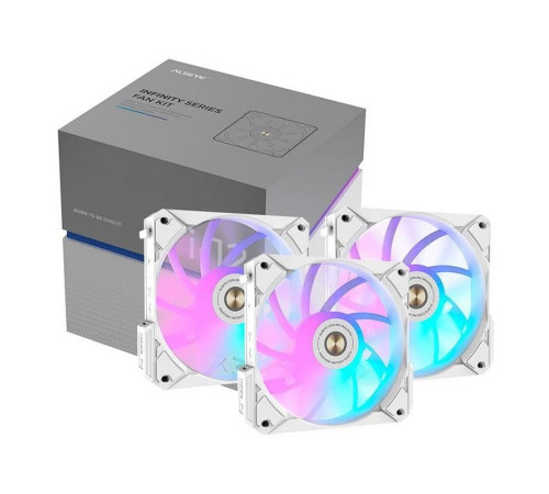 Вентилятор для корпуса ALSEYE COOLING FAN i12W-K3, белый (комплект 3 шт.)