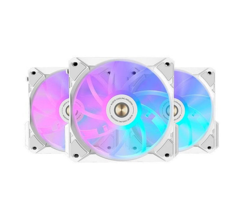 Вентилятор для корпуса ALSEYE COOLING FAN i12W-K3, белый (комплект 3 шт.)