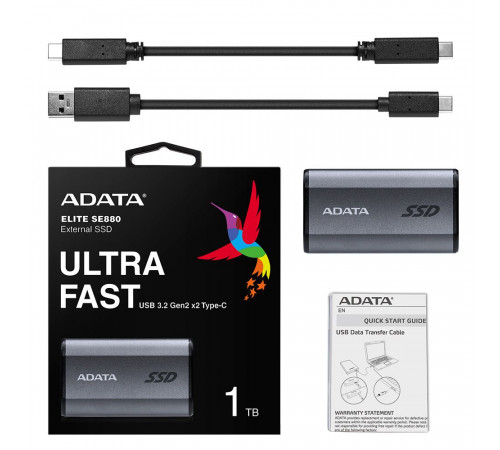 Твердотельный накопитель SSD ADATA  AELI-SE880 1TB USB 3.2 Gen2x2 Type-C
