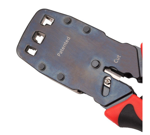 Инструмент обжимной профессиональный Hyperline HT-3008AR с храповым механизмом для RJ-11 (4P4C),RJ-12(6P6C),RJ-45(8P8C),4P4C,4P2C