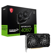 Видеокарта MSI RTX4060Ti VENTUS 2X BLACK OC 16GB, GDDR6/128-bit