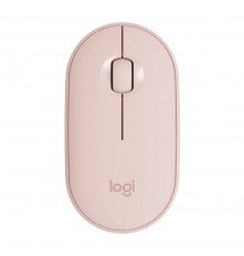 Мышь беспроводная Logitech Pebble M350 Pink розовая, оптическая, 1000dpi, 2.4GHz, USB-ресивер, бесшумная, под обе руки