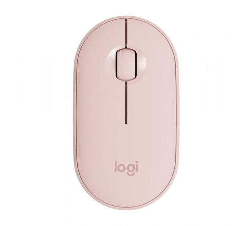 Мышь беспроводная Logitech Pebble M350 Pink розовая, оптическая, 1000dpi, 2.4GHz, USB-ресивер, бесшумная, под обе руки