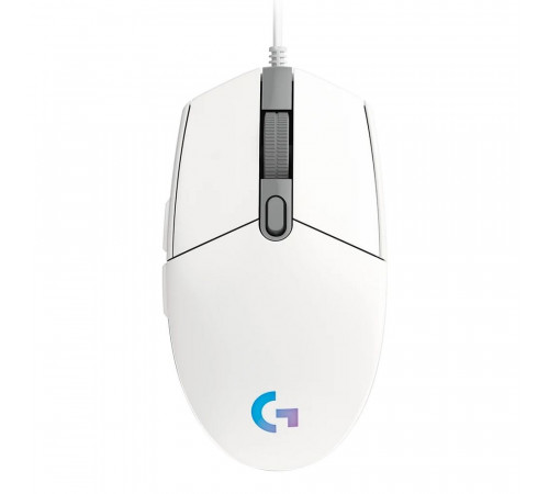 Мышь игровая Logitech G102 LIGHTSYNC White белая, оптическая, 200-8000dpi, 2.1м USB2.0, 6 программируемых кнопок, RGB подсветка, под обе руки