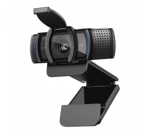 Веб-камера Logitech C920e черная, 3Mp, FHD 1080p@30fps, автофокус, угол обзора 78°, складная подставка, USB2.0, кабель 1.5м
