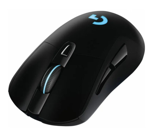 Мышь беспроводная игровая Logitech G703 Lightspeed, 100-25600 dpi (Hero25K), 2.4GHz + USB, 5 программируемых кнопок + колесо прокрутки, RGB-подсветка, черный
