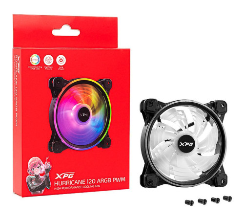 Вентилятор для корпуса XPG HURRICANE 120 ARGB PWM, черный