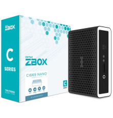 Платформа мини ПК Zotac ZOTAC ZBOX NANO, Intel i7-1355U/2 DDR5 SODIMM/M.2 SSD/2.5" SATAIII BAY/SFF/FANLESS/2 GLAN/WIFI/BT/USBDRV/DP/HDMI/EU+UK PLUG/черный 