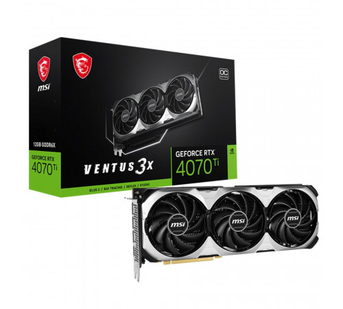 Видеокарта MSI RTX4070Ti VENTUS 3X E1 OC 12GB, GDDR6X/192-bit