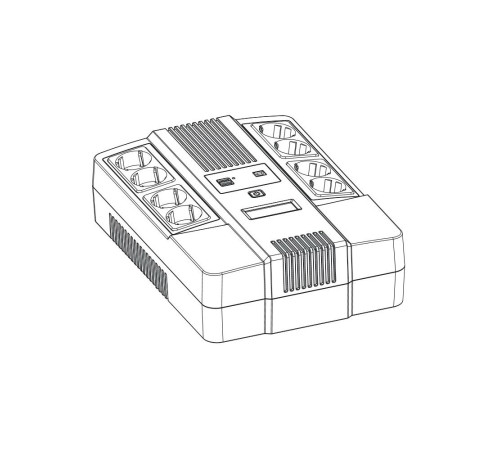 Источник бесперебойного питания Powerman Brick 850 PLUS, черный