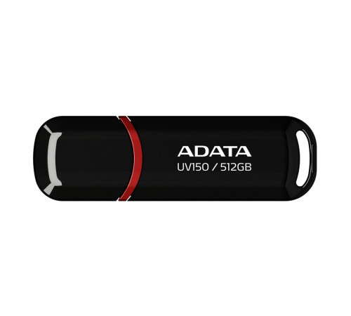 USB накопитель ADATA 512GB USB 3.2 Gen1 AUV150-512G-RBK black, Performance (Max.): Up to 100MB/s read
