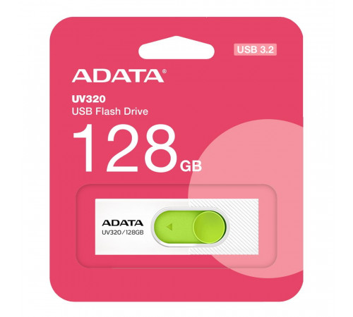 USB накопитель ADATA 128GB USB 3.2 Gen1 AUV320-128G-RWHGN White/Green
