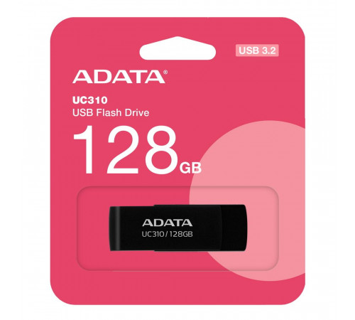 USB накопитель ADATA 128GB USB 3.2 Gen1 UC310-128G-RBK Black