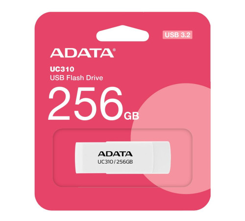 USB накопитель 256GB ADATA UC310 USB 3.2 Gen1, белый